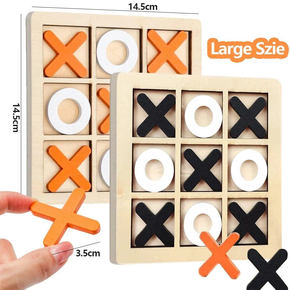 Board Game Idea - لعبة خشبية XO Tic Tac Toe،