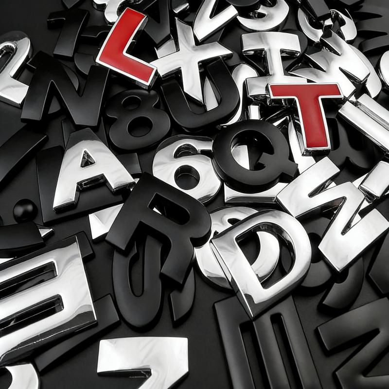 Board Game Logo - 26 حرفًا و10 أرقامًا معدنية مقاس
