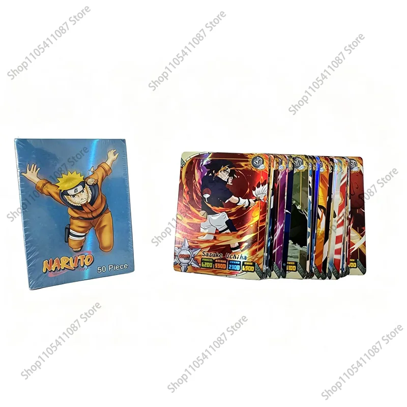Board Game Naruto - 50 قطعة من بطاقات ناروتو الإنجليزية،
