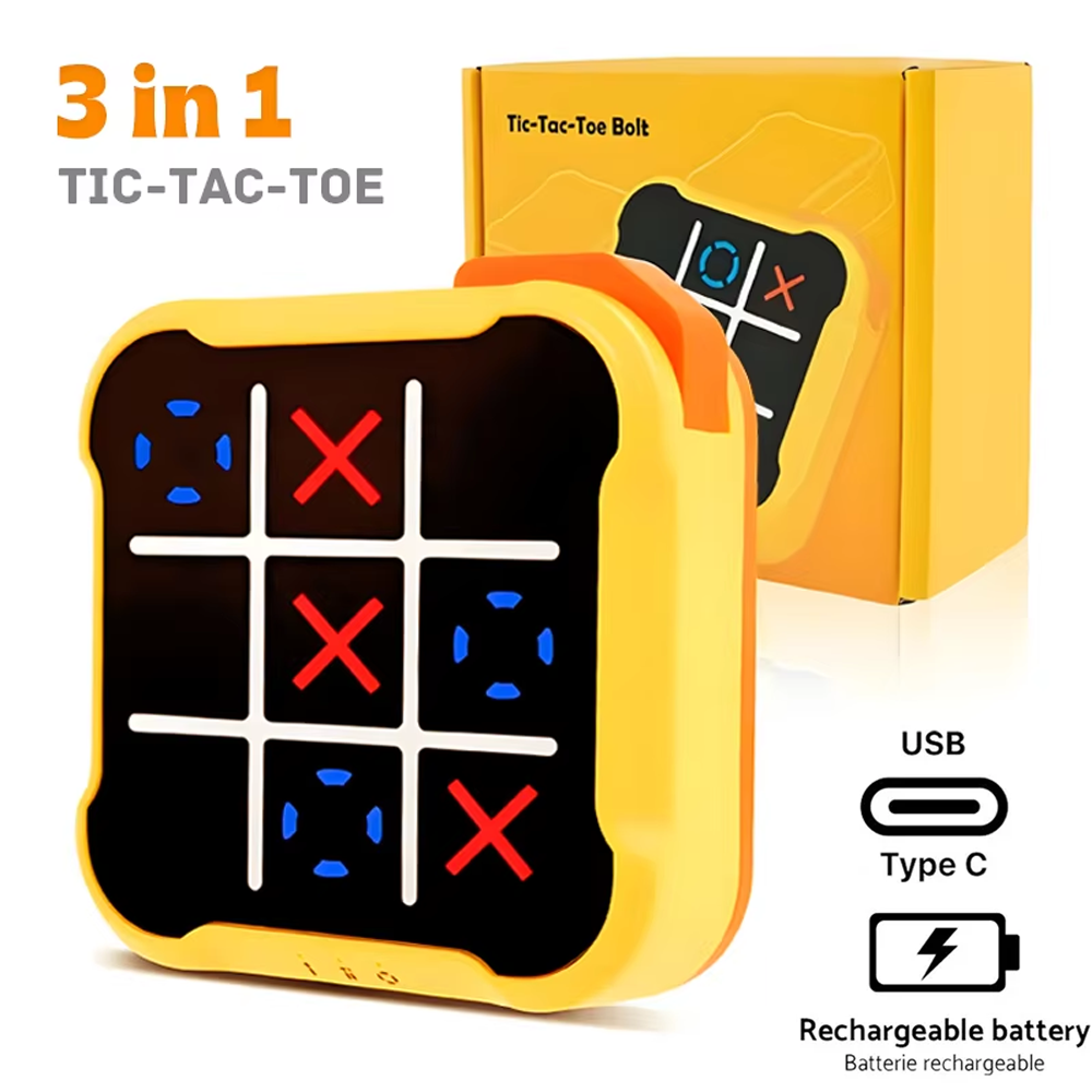 Board Game English For Kids - 3in1 الإلكترونية TIC-TAC-TOE بولت لعبة الشطرنج