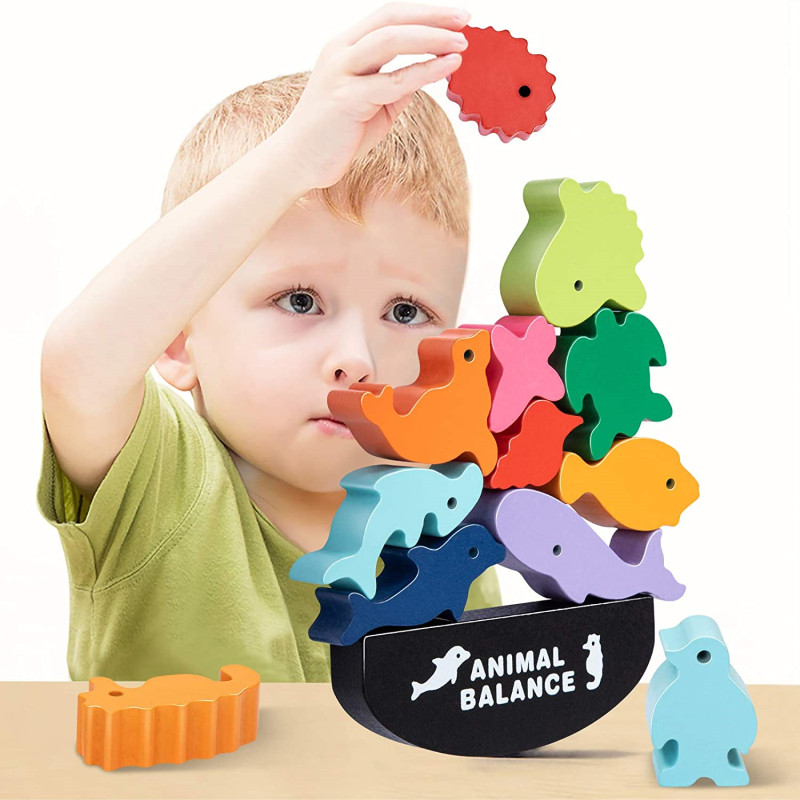 Board Game For 6 Years Old - جديد الأطفال مونتيسوري خشبية الحيوان التوازن