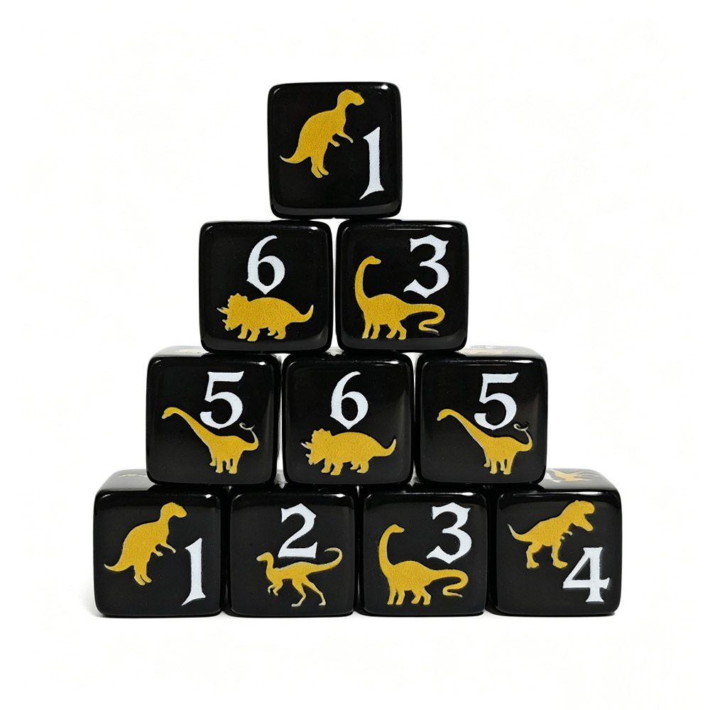 Board Game Print - 12 قطعة من مكعبات الأكريليك على