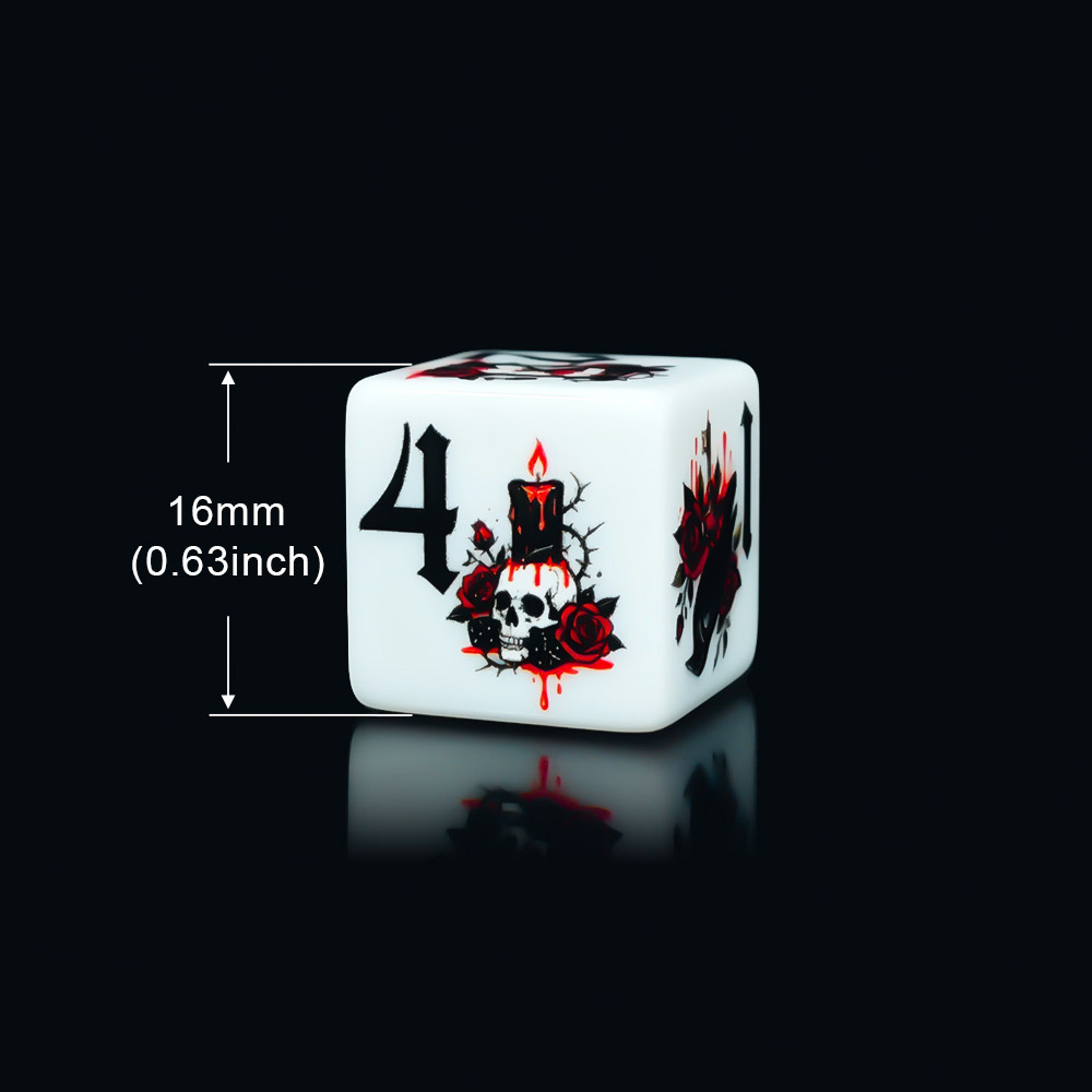 12 قطعة من مكعبات النرد الأكري - مراجعة Board Game Print وسعره