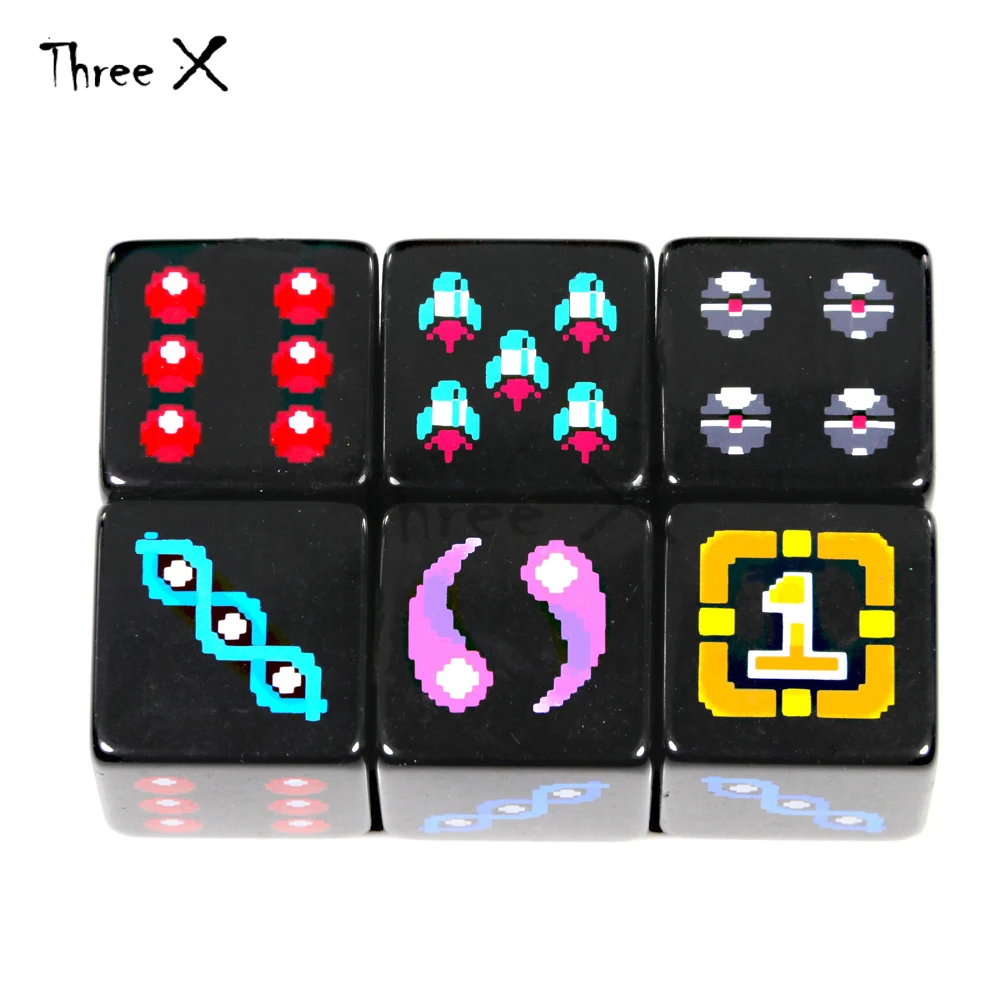 مجموعة مكعبات نرد رقمية بـ 6 أ - مراجعة Board Game Logo وسعره