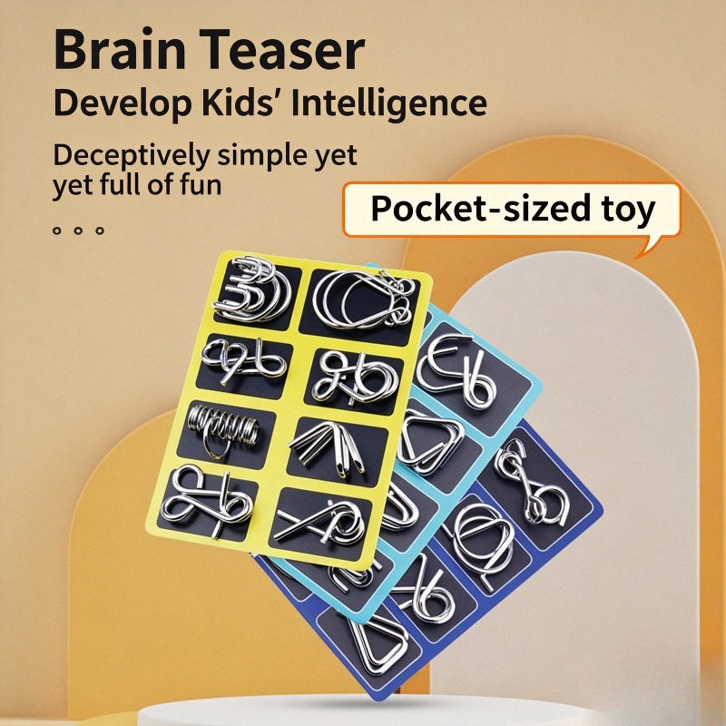 مجموعة ألغاز معدنية من 8 قطع،  - مراجعة Board Game Idea وسعره