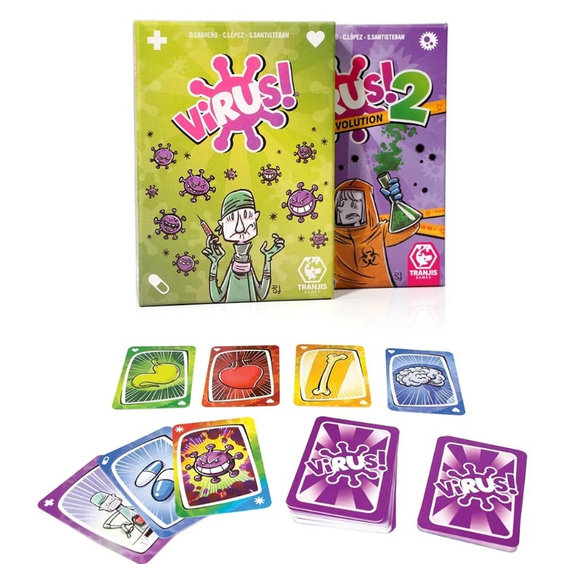 لعبة بطاقات تفاعلية جديدة عبر  - مراجعة Board Game Virus وسعره