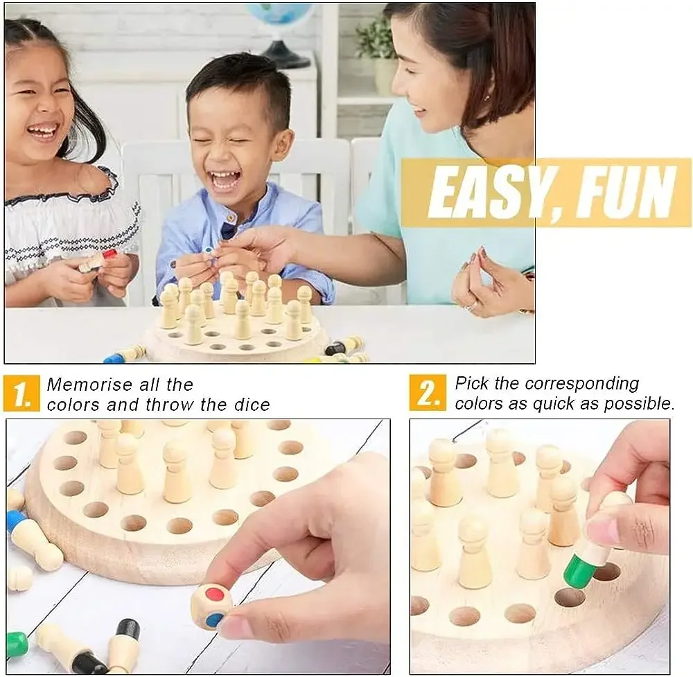 لعبة خشبية تعليمية للذاكرة وال - مراجعة Board Game For 6 Years Old وسعره