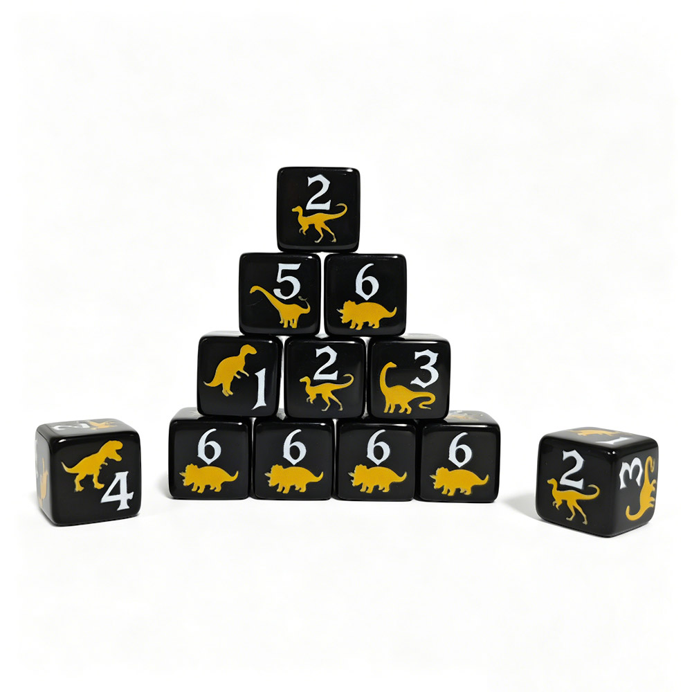 12 قطعة من مكعبات الأكريليك عل - مراجعة Board Game Print وسعره