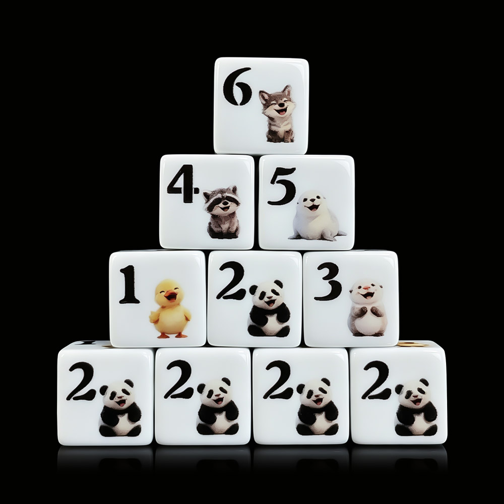 12 قطعة من النرد الأكريليك الم - مراجعة Board Game Print وسعره
