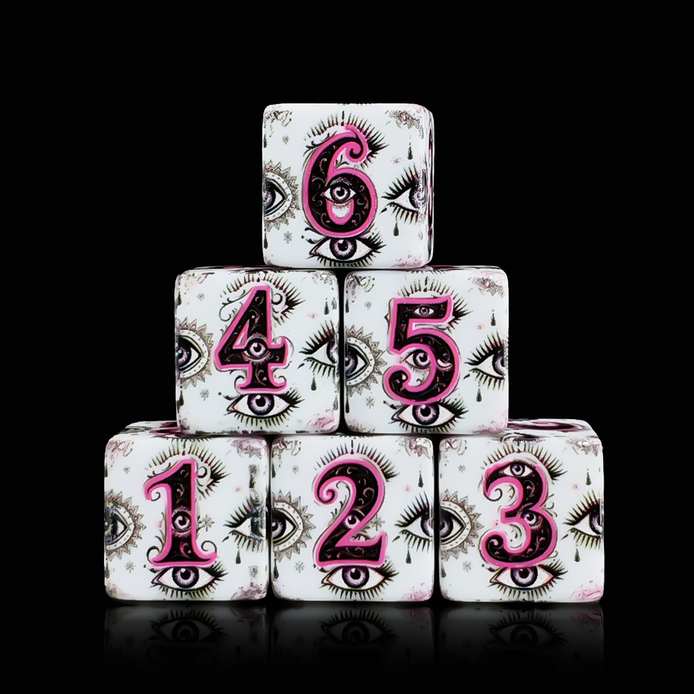 12 قطعة من النرد الأكريليك الم - مراجعة Board Game Print وسعره