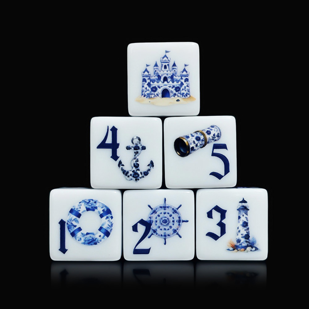 12 قطعة من النرد الأكريليك الأ - مراجعة Board Game Print وسعره