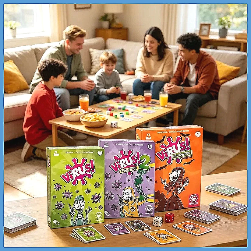 مجموعة ألعاب بطاقات استراتيجية - مراجعة Board Game Virus وسعره