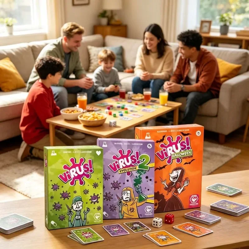 لعبة بطاقات الفيروسات الممتعة  - مراجعة Board Game Virus وسعره